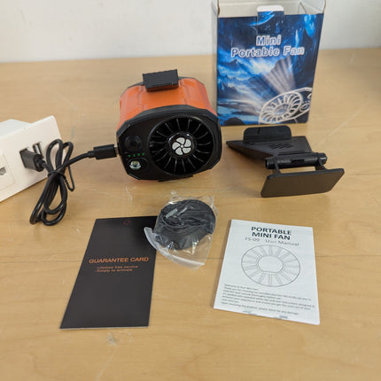 FlarePoint Portable 4-in-1 Waist/Neck/Desk Fan with Phone Stand & LED Light