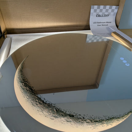 Callsky 30'' Round LED Bathroom Mirror, Frameless Circle Mirror with Back Light