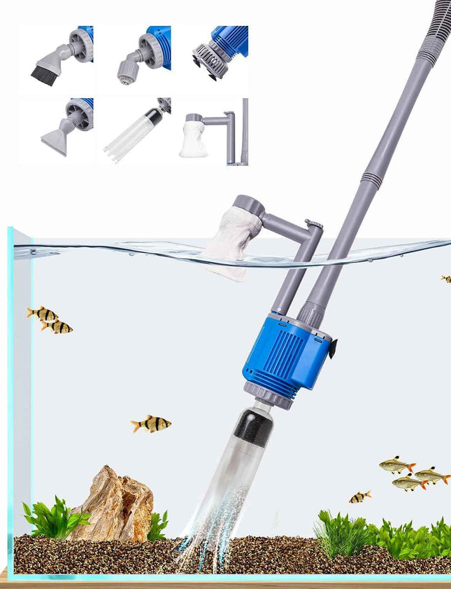 UPETTOOLS Aquarium Gravel Cleaner - Electric Automatic Removable Vacuum Water Ch
