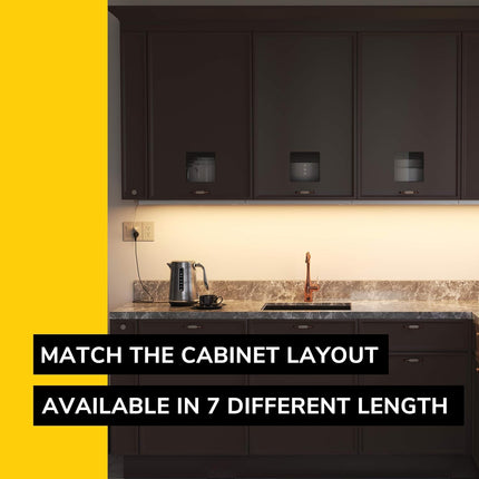 GETINLIGHT 48-inch 3 Color Levels LED Under Cabinet Lighting, Hardwired or Plugg