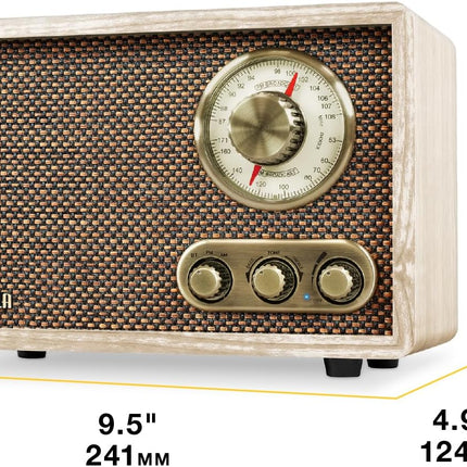 Victrola Willow – Retro Wood Bluetooth Radio with Built-in Speakers: Elegant & V