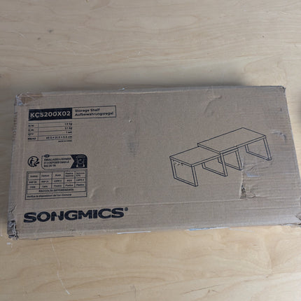 SONGMICS Cabinet Organizer Shelf, Set of 2 Kitchen Counter Shelves, Kitchen Stor