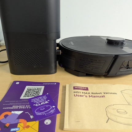 Used - fair, no remote MONSGA Robot Vacuums and Mop 5000Pa, Self-Emptying, 3.5L