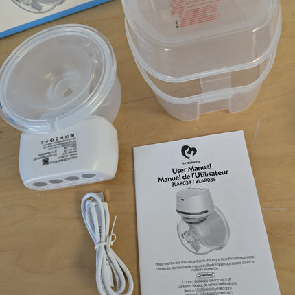 Bellababy Wearable Breast Pump Hands Free, Low Noise Pain Free, 4 Modes 6 Levels