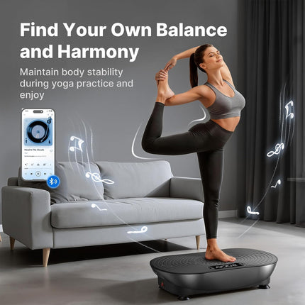 Merach V33 Pro Vibration Plate Exercise Machine with LED Touchscreen, 99 Speeds, Bluetooth Speakers, 350 lb Capacity