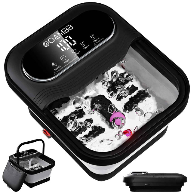 OOAMBB Collapsible Foot Spa with Heat, Bubble, Temperature Control and XL Touch