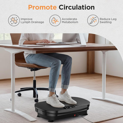 FEIERDUN Vibration Plate Exercise Machine, Vibration Plate for Lymphatic Drainag