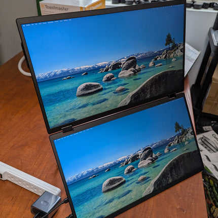 InnoView 18.5" Dual Portable Monitor 2K 200Hz 100% sRGB - Foldable & Stackable D