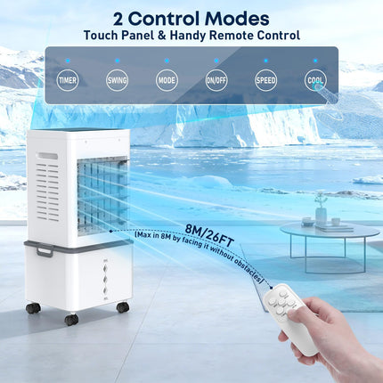 Portable Air Conditioner, Windowless Air Conditioner with 6 Speeds 2 Modes, 12L