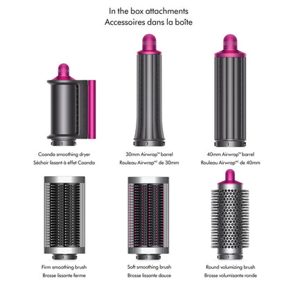 Dyson Airwrap i.d.™ Complete Multi-Styler, Fuchsia, 5 Attachments with Case (No Firm Brush)