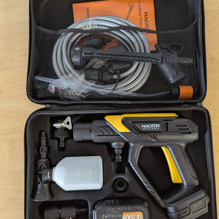 Incomplete — NACATIN 1000 PSI Cordless Pressure Washer, 21V 4.0Ah Brushless