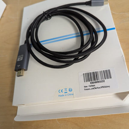 USB C to HDMI Cable, USB Type-C to HDMI Cable Thunderbolt 4/3 Port 4K for iPhone