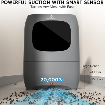 AIRTHEREAL T1 Touchless Vacuum Automatic Dustpan with 2 Operation Modes - Ultra