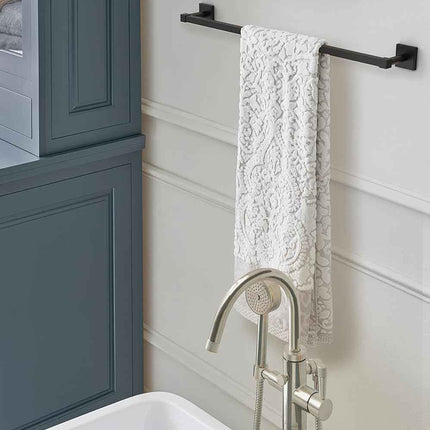 Amerock BH36074MB | Matte Black Towel Bar | 24 in (610 mm) Towel Rack | Appoint