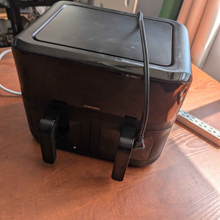 BROKEN BOTTOM (WORKS) CHEFMAN 6 Quart Dual Basket Air Fryer Oven with Easy View