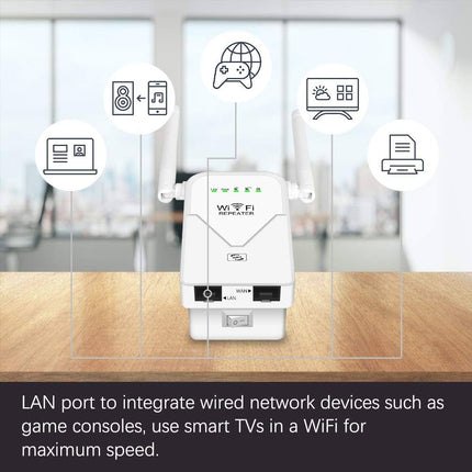 AC750 WiFi Repeater 5GHz WiFi Amplifier Dual Band WiFi Extender Booster Router,