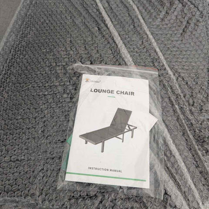 Aluminum Chaise Lounge Chair Outdoor with Wheels, Patio Lounge Chair with Adjust