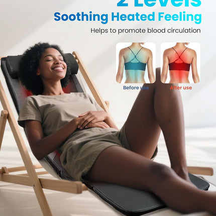 COMFIER Shiatsu Full Body Massage Mat with Heat, Back & Legs Massager Mat with H