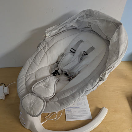 Jool Baby Nova Baby Swing for Infants with Bluetooth Music, Remote, 5 Motion Levels and Removable Canopy, Stone