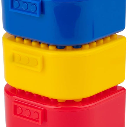 Practicon Building Blocks Toy Storage & Display Boxes with Baseplate Top, Portab