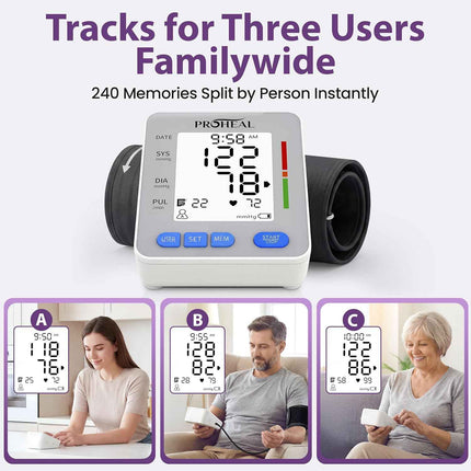 Blood Pressure Monitor for Home Use with Large Upper Arm Cuff - Automatic Talkin