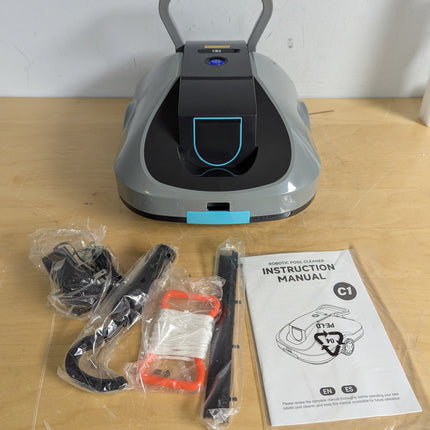 Zebary C1 Cordless Robotic Pool Cleaner, Dual-Suction Pool Vacuum with 200 Min Runtime, 2.7L Filter Basket, Auto-Parking