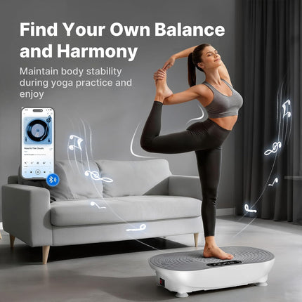 MERACH Vibration Plate Exercise Machine, Vibrating Platform with LED Touch Scree