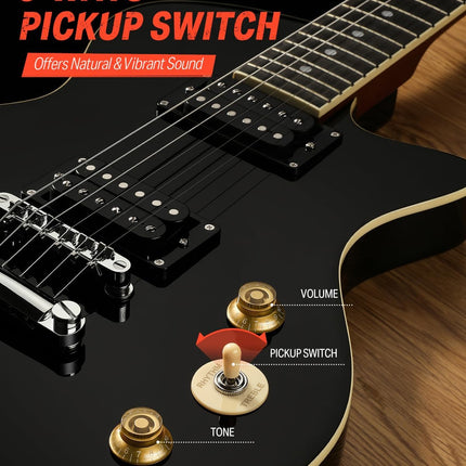 Donner DSC-128 Electric Guitar Kit 39" – Full Size H-H Pickups Solid Body Beginn
