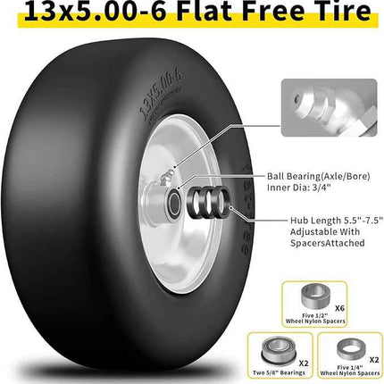 RONPOW 13x5.00-6 Flat Free Tire