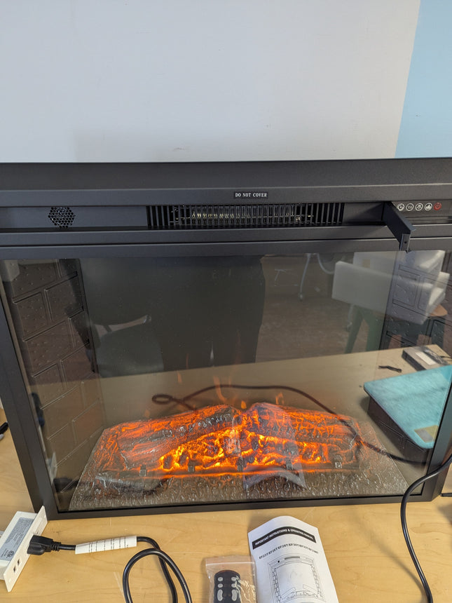 Dreamflame 30 inch Wide Electric Fireplace Inserts, Wall Fireplace Electric with