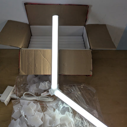 LZHOME Hexagon LED Garage Lights, 11 Grids 48 Pack, 52800 Lumens 5000K Natural White Ceiling Lighting for Shop & Gym