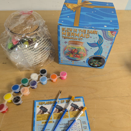 Glow in The Dark Terrarium Crafts Kit for Kids… (Mermaid Terrarium)