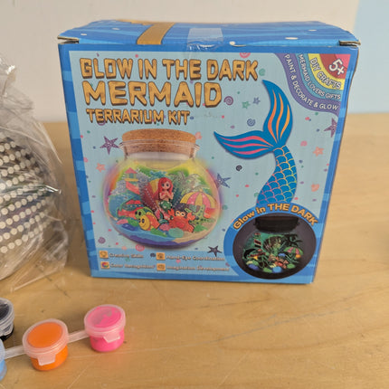 Glow in The Dark Terrarium Crafts Kit for Kids… (Mermaid Terrarium)