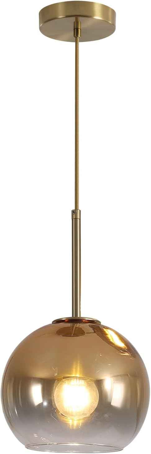 KCO Lighting Modern Gold Glass Pendant Lights Hanging Light Fixture Globe Shade