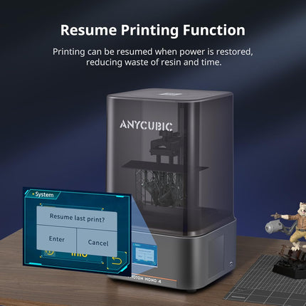 ANYCUBIC 10K Resin 3D Printer, Photon Mono 4 LCD 3D Printer with 7-inch Mono Scr