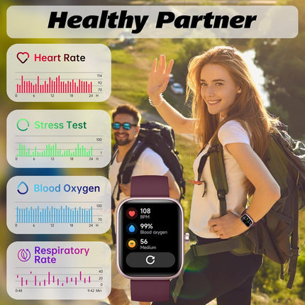 Smart Watch for Men Women with Bluetooth Call, Alexa Built-in, Heart Rate & Slee
