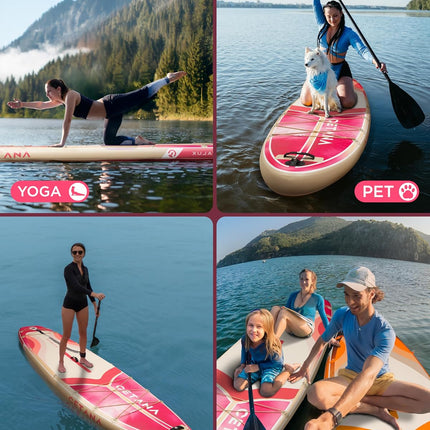 CETANA 11 ft 6 in x 35 in Extra Wide Stand Up Paddle Board for Adults & Youth, 400 lb Capacity Inflatable SUP with Pump