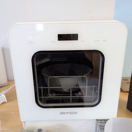 AIRMSEN Narrow Countertop Dishwasher with 5L Water Tank, Portable Dishwasher wit