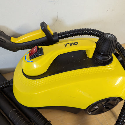 TVD Steam Cleaner for Home, 5-Bar with 1.5L Tank & 26 Accessories, 320°F Chemical-Free Deep Cleaning, 1800W, Yellow