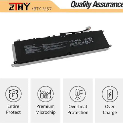 ZTHY 65Wh BTY-M57 Laptop Battery Compatible with MSI GP66 GP76 Leopard 10UE 10UG