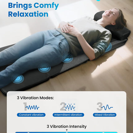 COMFIER Shiatsu Full Body Massage Mat with Heat, Back & Legs Massager Mat with H