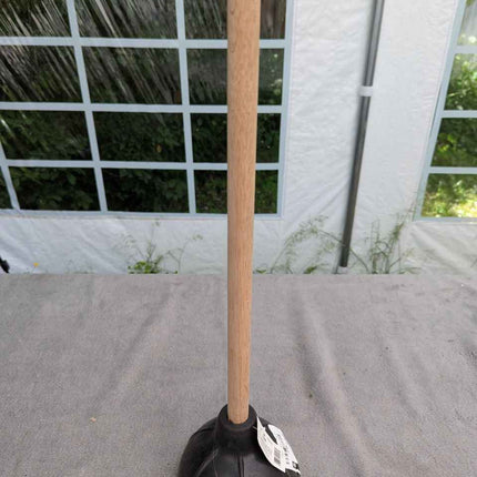 Heavy Duty Toilet Plunger Strong Suction Force Cup Rubber with 18 in. Wooden Han