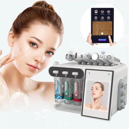 Hydro Oxygen Professional Facial Machine for Spa,Skin Care Device with 10inch LC