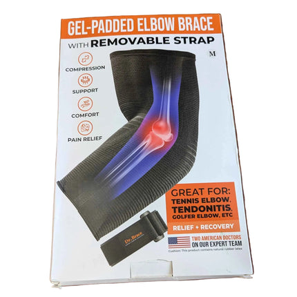 DR. BRACE® Elite Elbow Brace Support, Breathable Elbow Compression Sleeve with G
