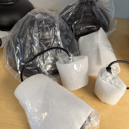 ALAISLYC 3 Pack Farmhouse Pendant Light Black Pendant Lighting for Kitchen Islan