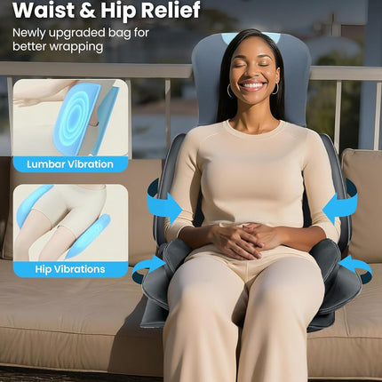 COMFIER Shiatsu Neck & Back Massager with Heat, Full Back Coverage Massage Chair