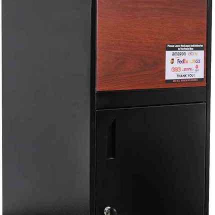 POST2HOME Metal Parcel Drop Box Outdoor, Secure Free Standing Package Delivery Box for Porch, Flat Pack Easy Assembly Postbox