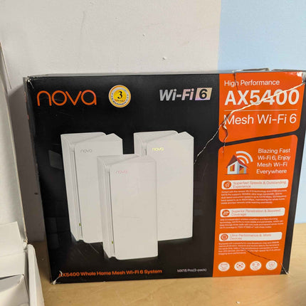 Tenda MX15 Pro AX5400 Dual-Band Mesh WiFi 6 System (3-Pack) Whole Home Coverage