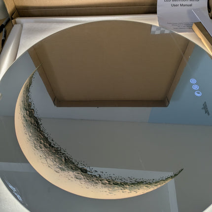 Callsky 30'' Round LED Bathroom Mirror, Frameless Circle Mirror with Back Light