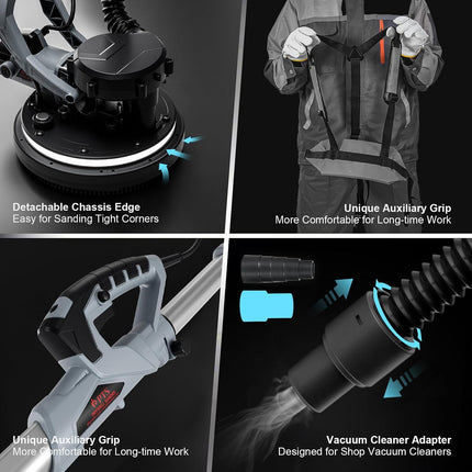 PTS 8.5A Electric Drywall Sander with Vacuum Dust Collection
